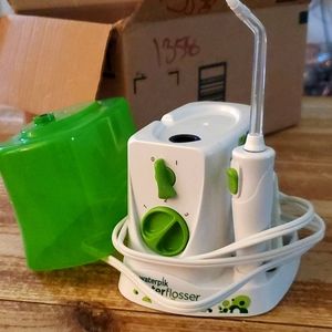 Waterpik waterflosser for kids countertop teeth and braces cleaner green...